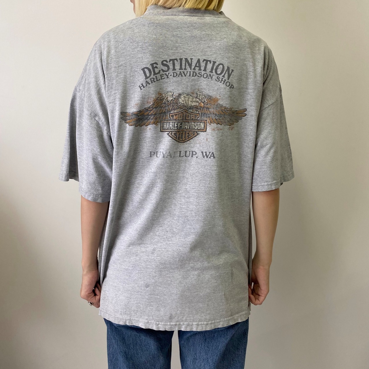USA製 90年代 Harley-Davidson ハーレーダビッドソン 胸ロゴ バック 
