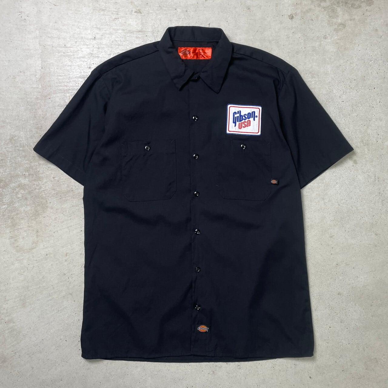 Dickies ディッキーズ ワークシャツ 半袖シャツ 企業ロゴワッペン