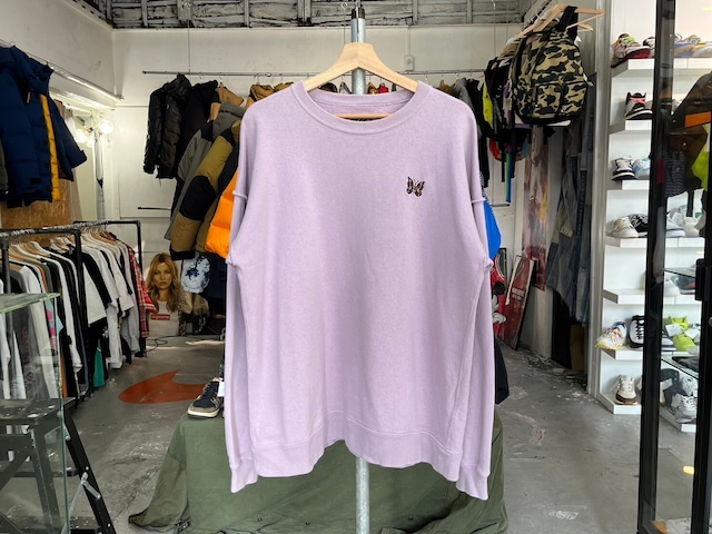 NEEDLES × STUDIOUS PAPILLON SWEAT LAVENDER LARGE 33444