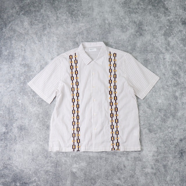 【Universal Works.】 ROAD SHIRT  “ECRU”  Chelsea Stripe  ユニバーサルワークス