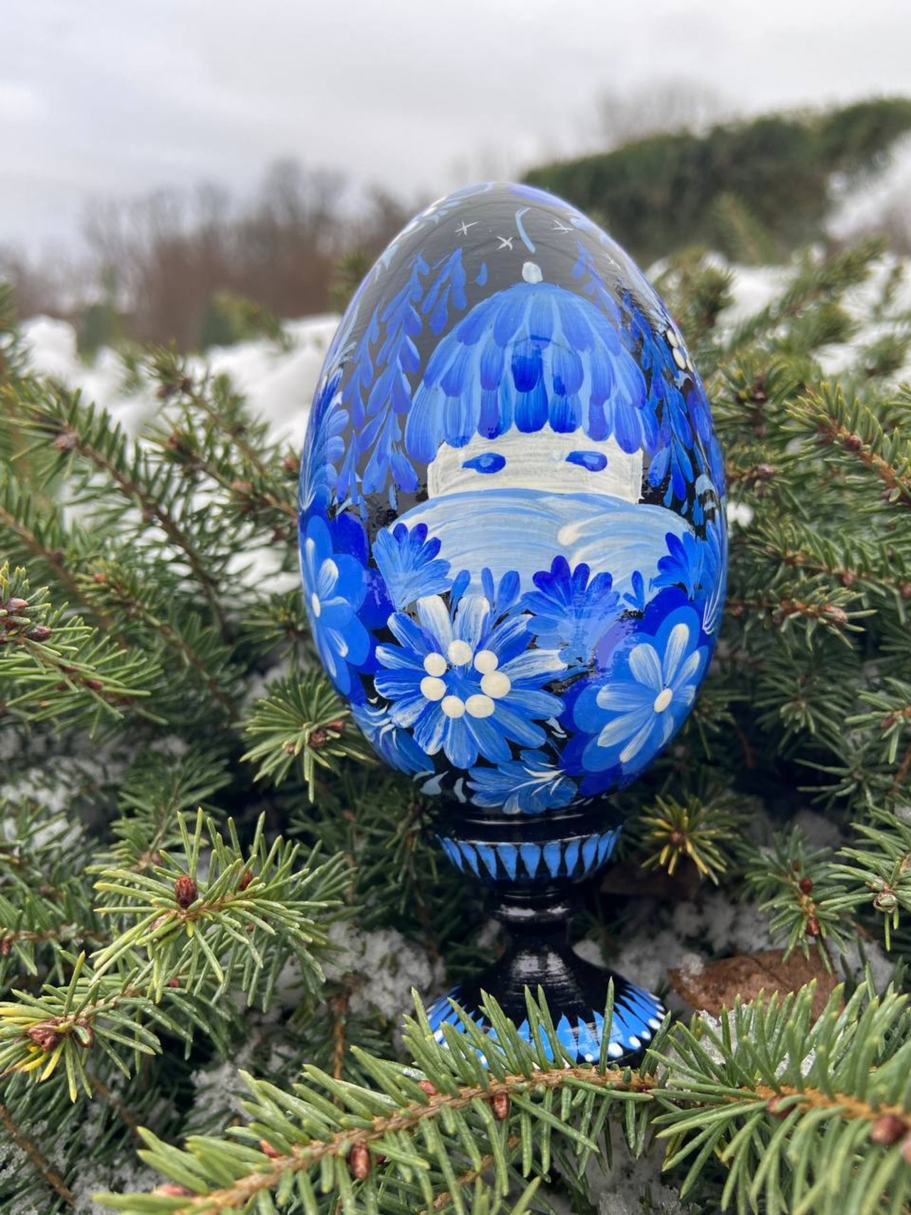 プィサンカ・土台付き（イースター・エッグ）13 cm（ホロベッツ作） - 1