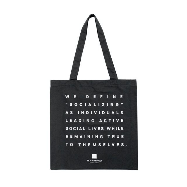TRUNK Pocketable Tote Bag -Box Socializing Black