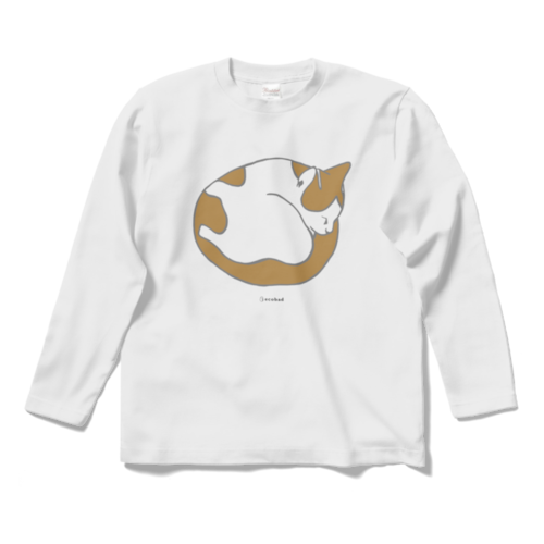 ecobad  ロングスリーブTシャツ（眠り猫）（色違い有）