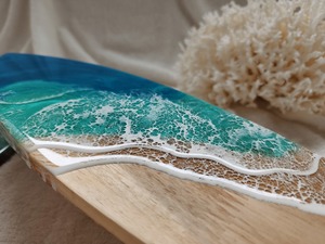 168.オーシャンレジンアート サーフボード型パネル39㎝