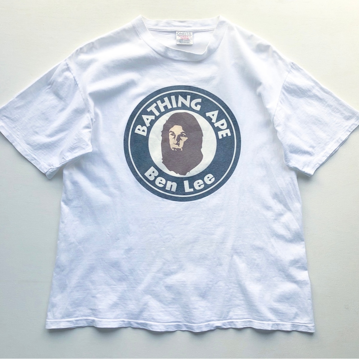 90s A BATHING APE BAPE HEAD Ben LeeTシャツ 白 表記(L) | niche (ニッチ)
