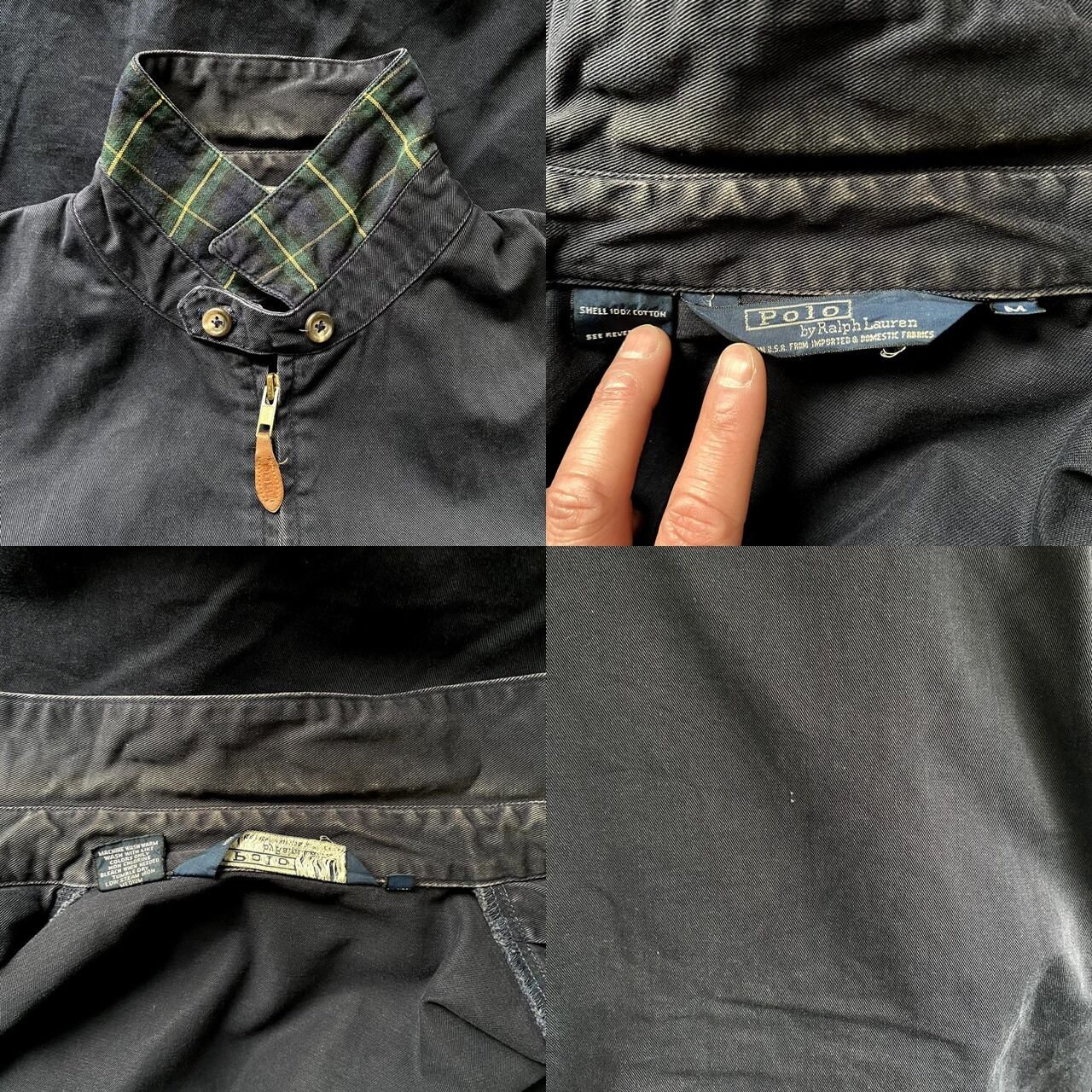 『線形代数様』ポロバイラルフローレン スウィングトップ 90's 濃紺チェック 線形代数様』ポロバイラルフローレン スウィングトップ 90's 濃紺