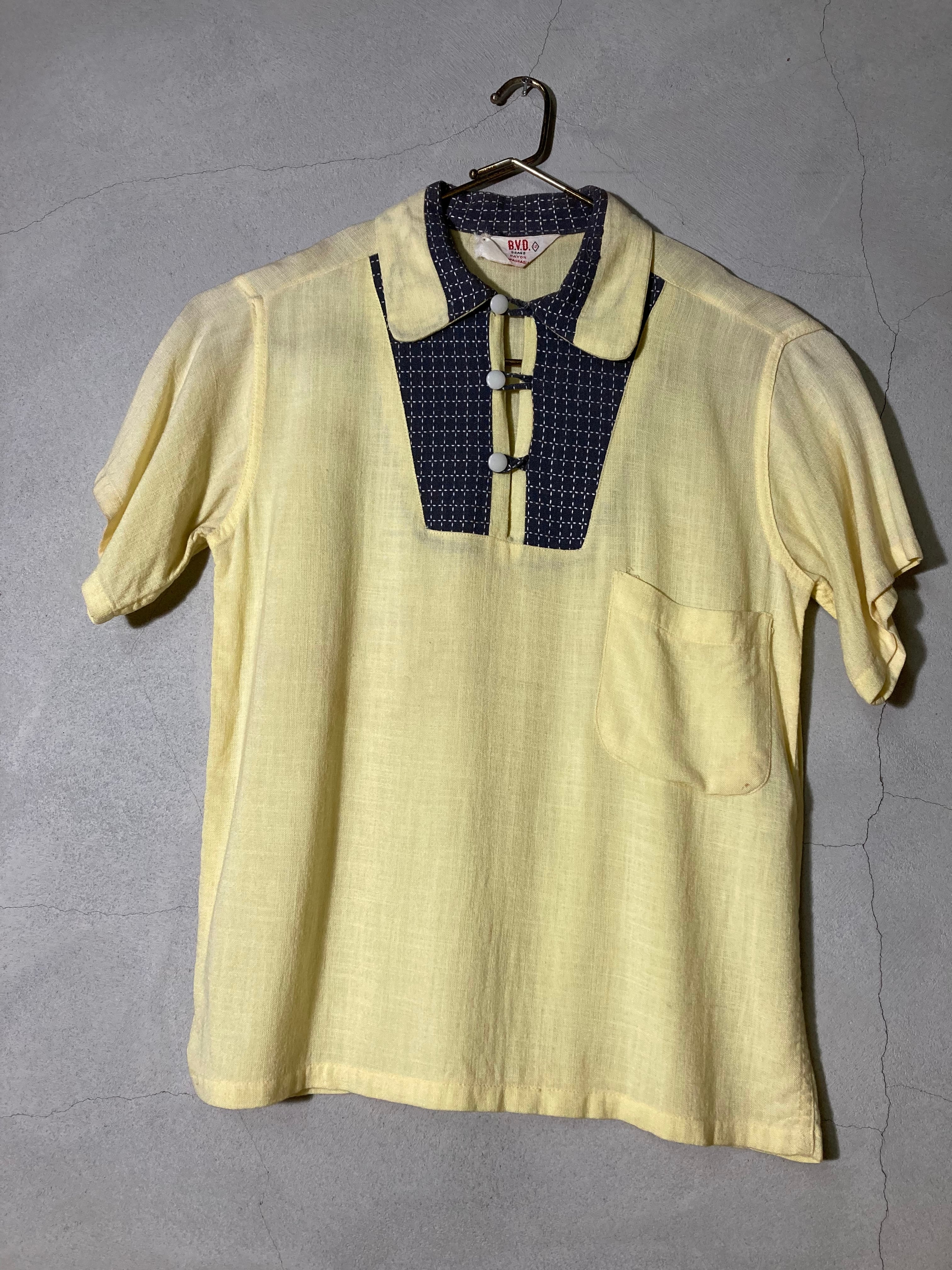 50s BOYS RAYON SHIRT  (beady clothing)