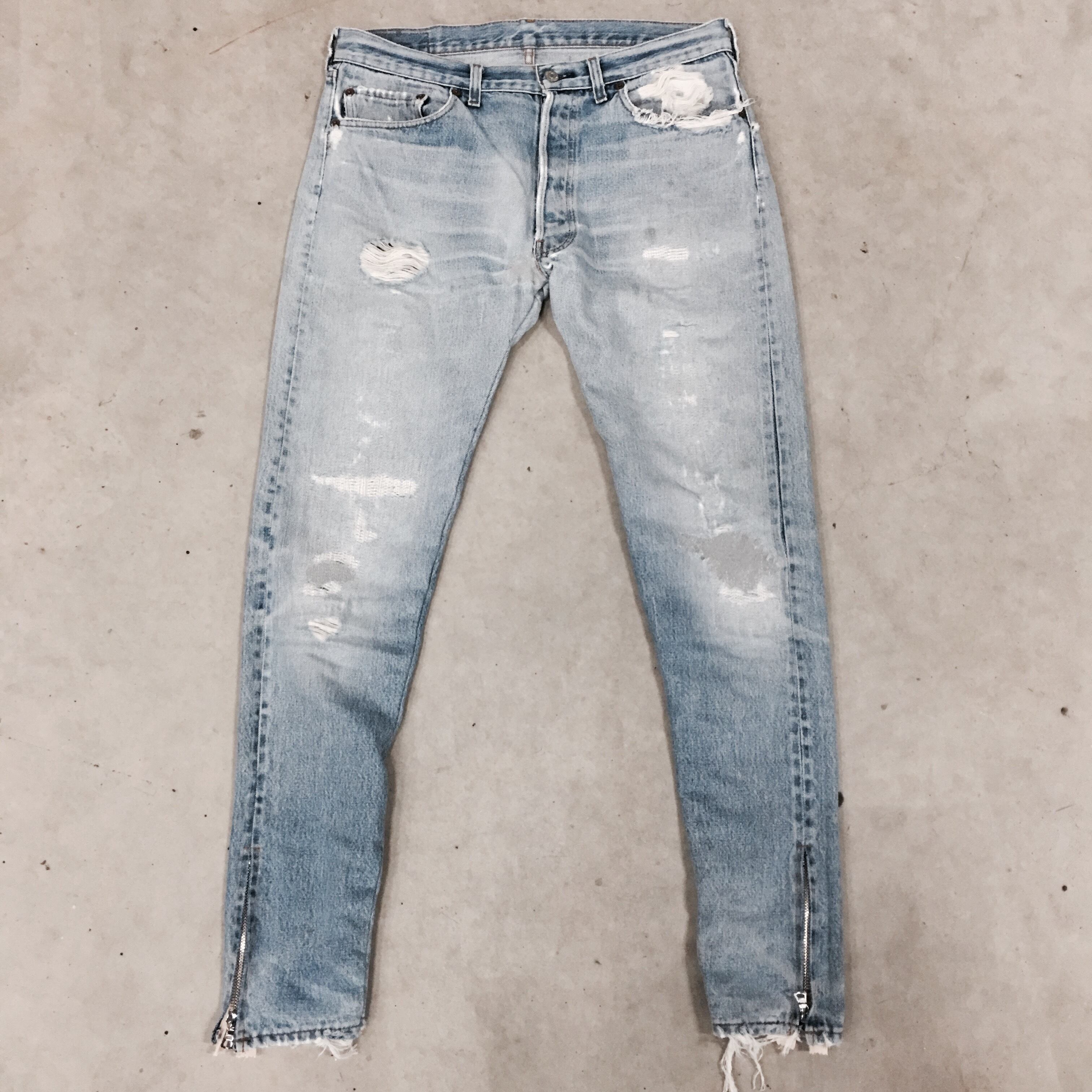 Levi`s 501 selvage repair＆riri zip custom 35