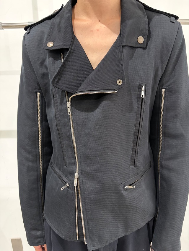 【2017-18AW /ann demeulemeester】double cotton riders jacket