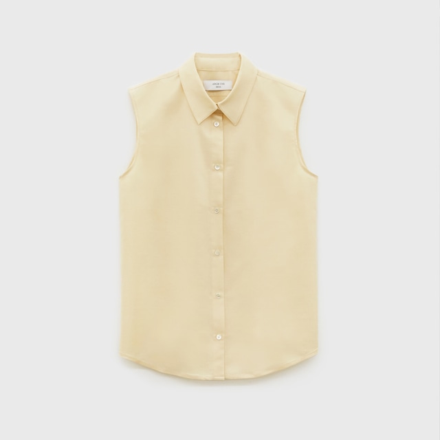 ARCH THE　WOOL SILK SLEEVELESS SHIRT 　CREAM