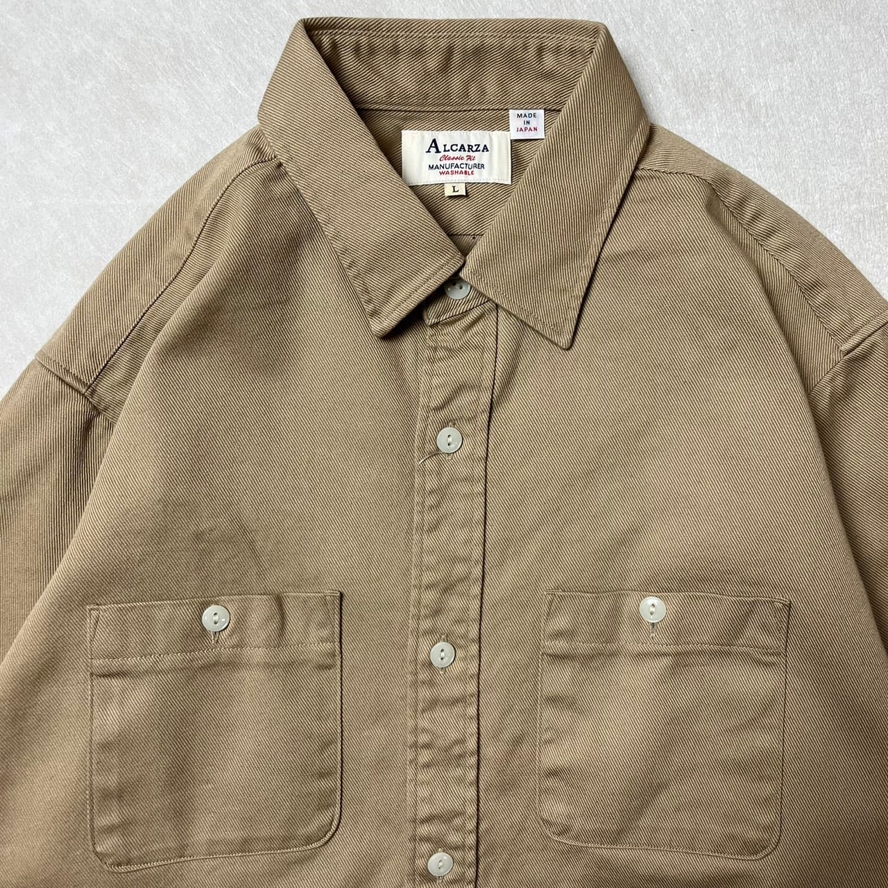 627-02 10Sツイルワークシャツ レギュラーフィット 日本製 定番