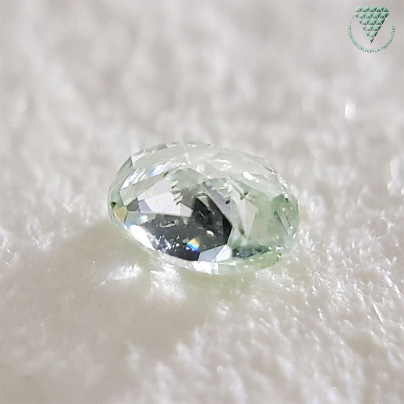 0.030 ct Fancy Yellowish Green SI2 CGL 天然 イエロイッシュ ...