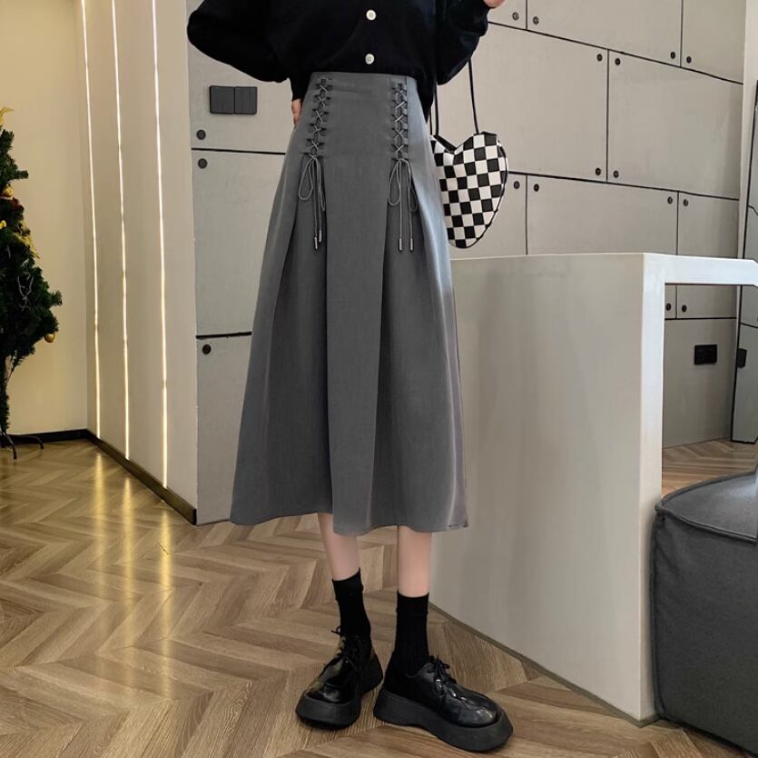 スカート ボトムス 膝下 ミモレ ミモレ丈 Aライン ハイウエスト かわいい 大人可愛い きれいめ シンプル カジュアル 大人 上品 おしゃれ お洒落 大人女子 こなれ感 ラブリー エレガント 無地 春 夏 秋 誕生日 10代 20代 30代 40代 50代 レディース 女性用 女の子 オフィス ビジネス OL 通勤 学生 デート お出かけ 公園デビュー 女子会 お泊まり 休日 ホテル レストラン 着回し 普段使い 美脚 脚長 S M L 黒 ブラック 灰色 グレー