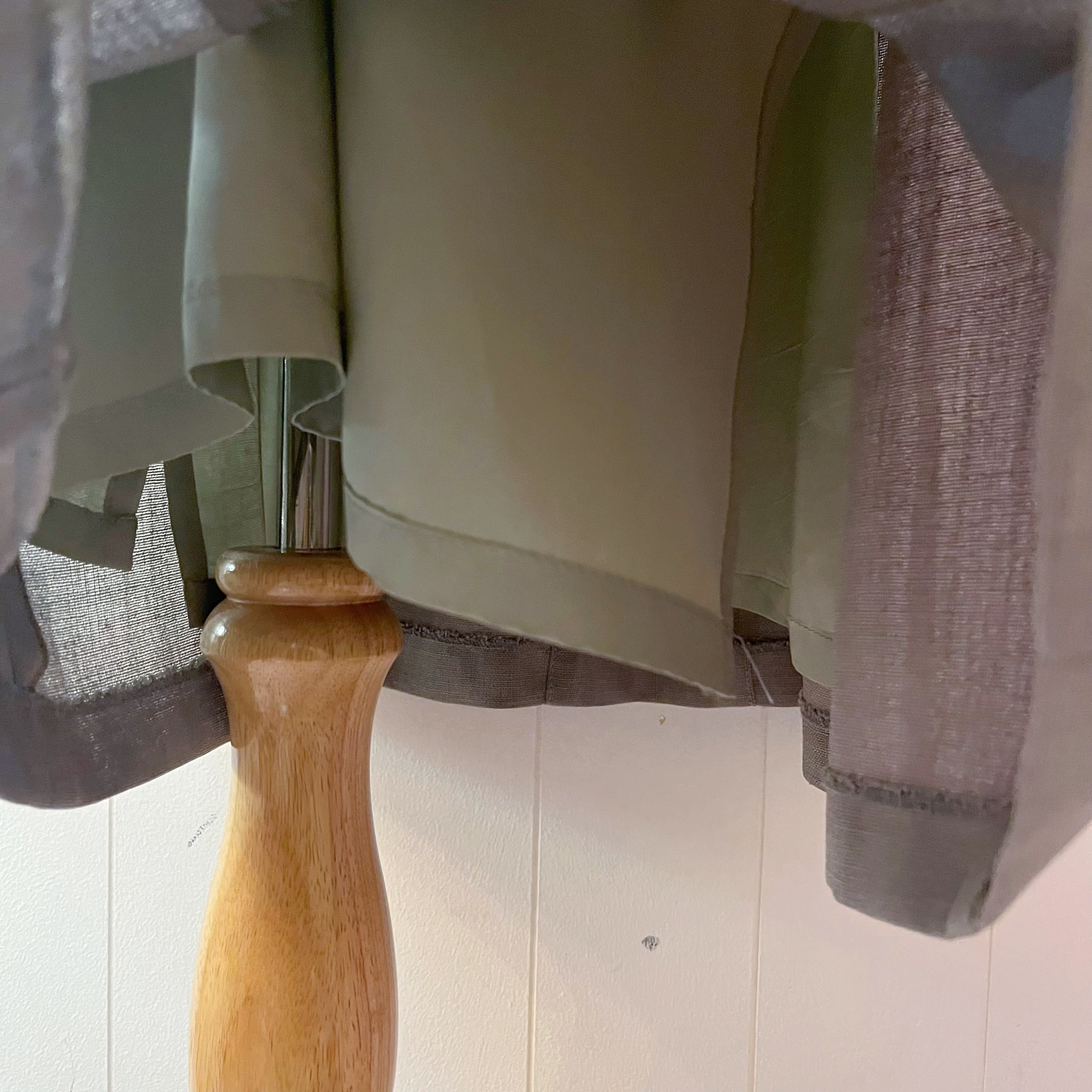 leaf pale green seems flare skirt