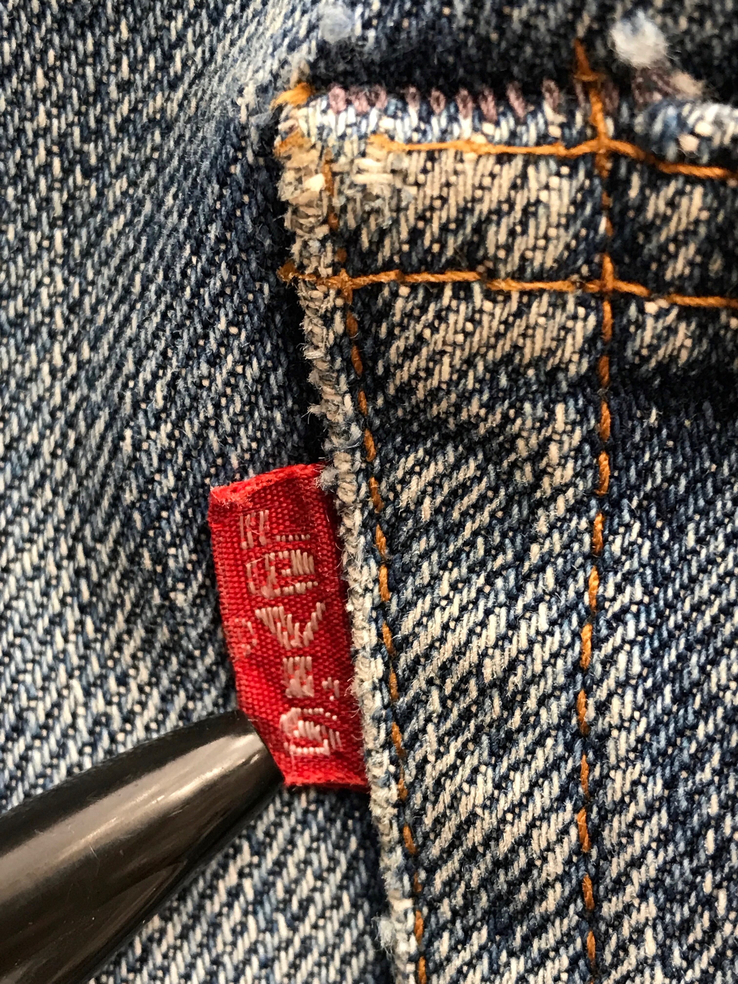 70's Levi's 501 66前期　デニムパンツ　リペア跡あり