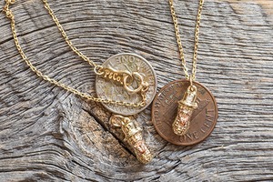 K10 GOLD SMALL BERO PEANUTS DIAMONDS  K10 GOLD PKG ＋　ALL GOLD CHAIN