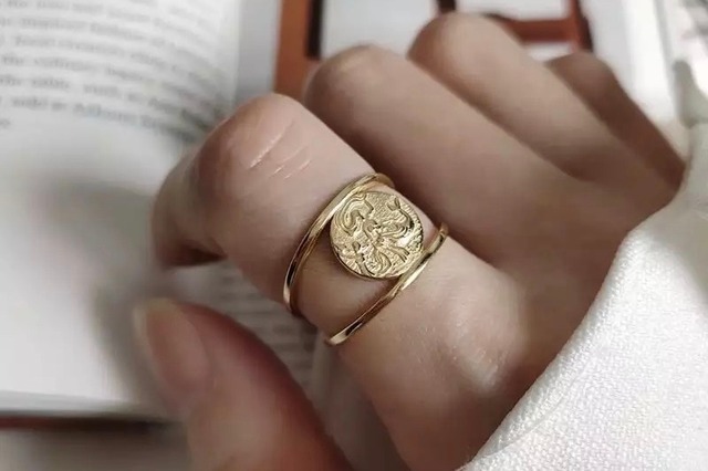 Mermaid  gold ring [SV925]