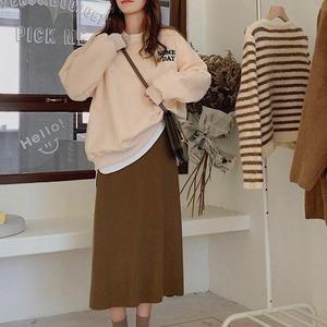 ベーシックリブニットロングスカート　
A1244