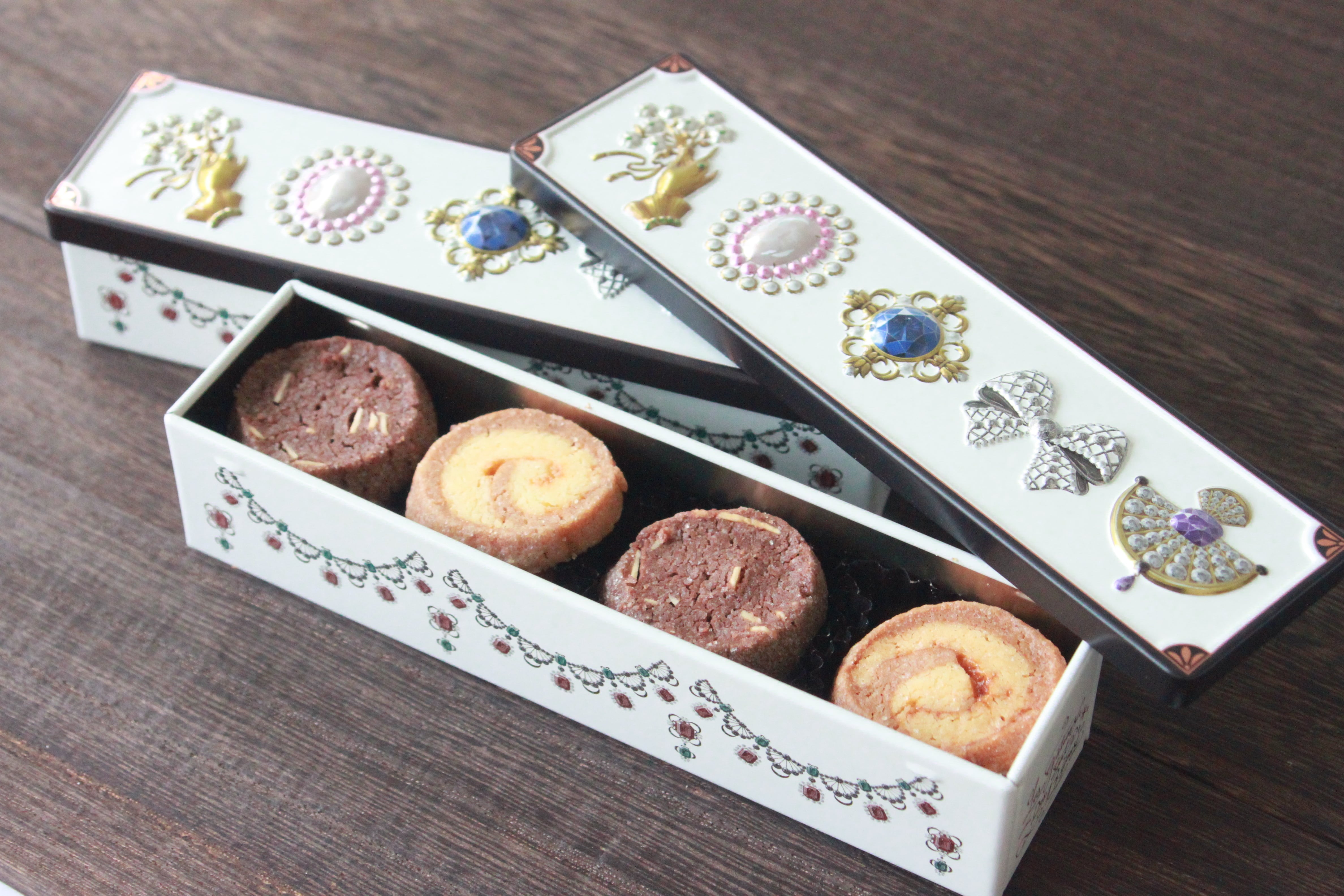 3缶セット ビジュー缶3姉妹 クッキー缶 お菓子のミカタ | 郷土菓子処香月