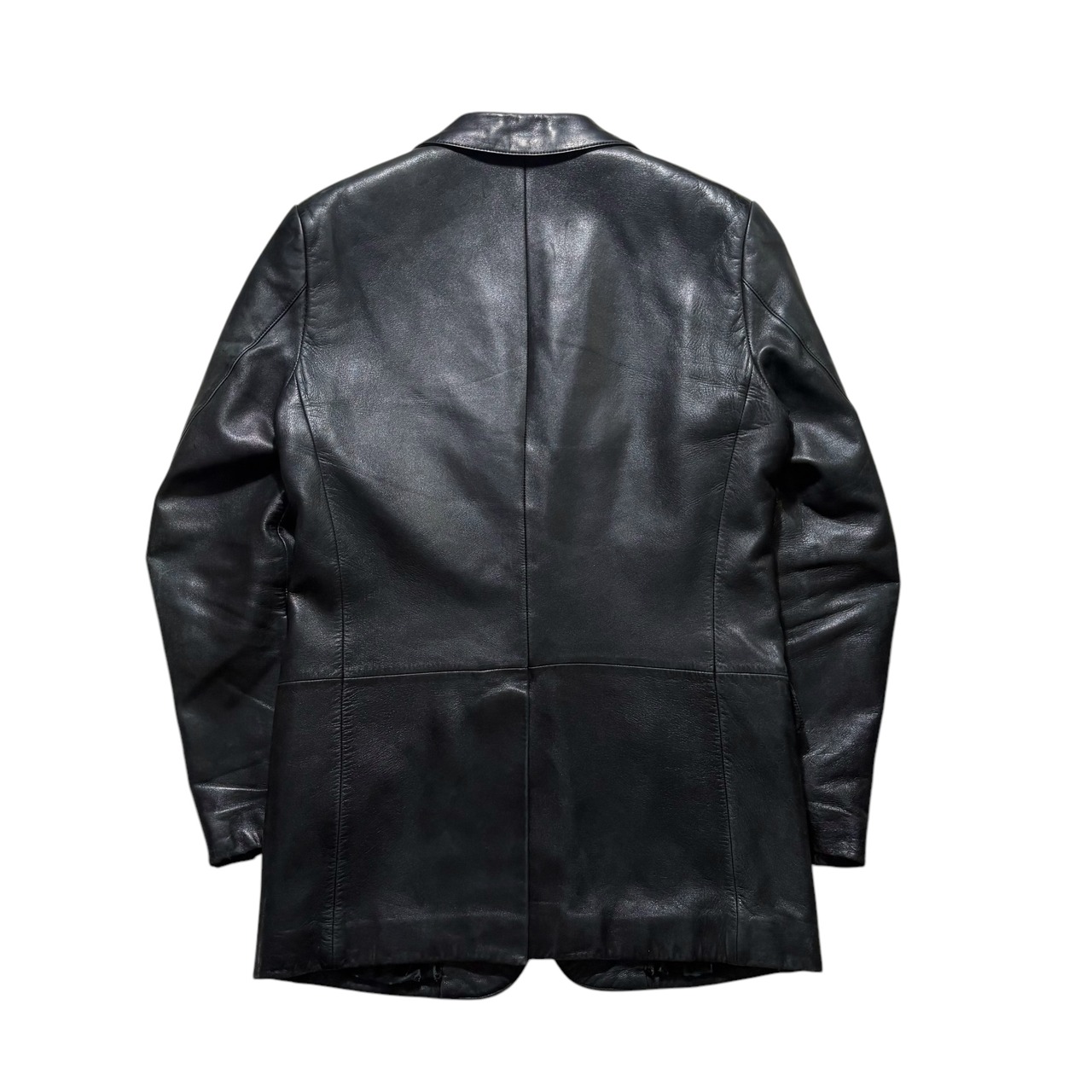 GUCCI black leather tailored jacket