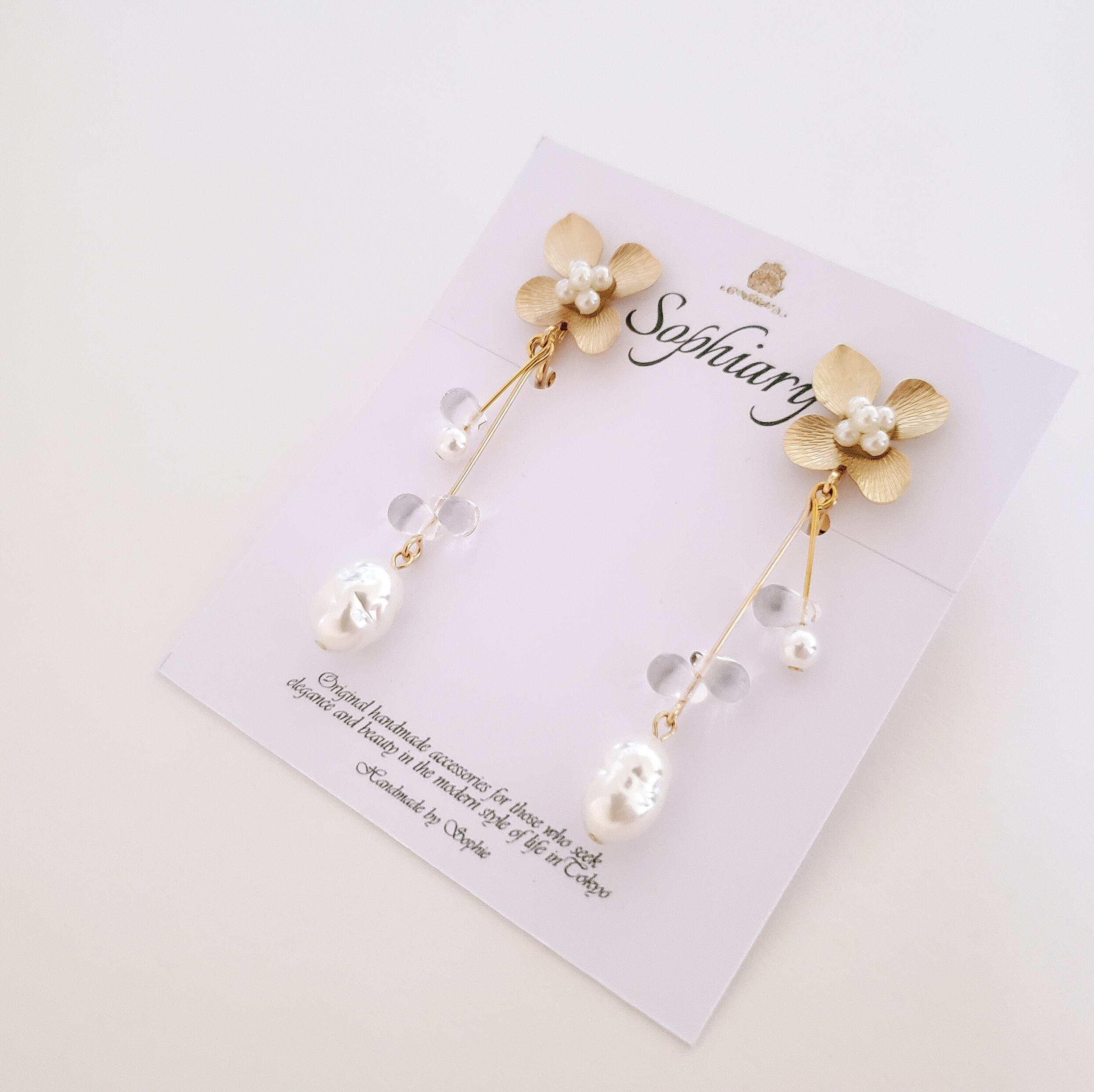 フラワー×パール イヤリング/ピアス | sophiary