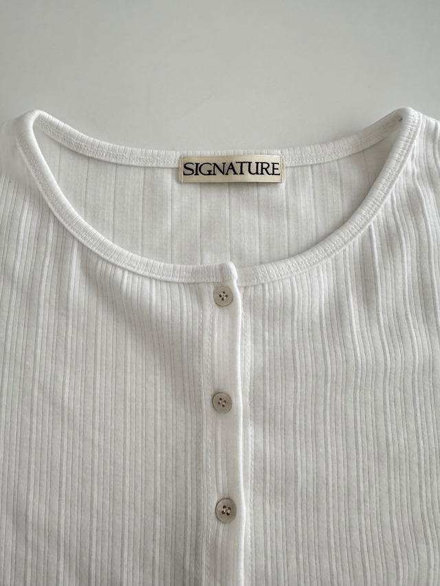 (予約) signature / My ribbed cardigan 3color