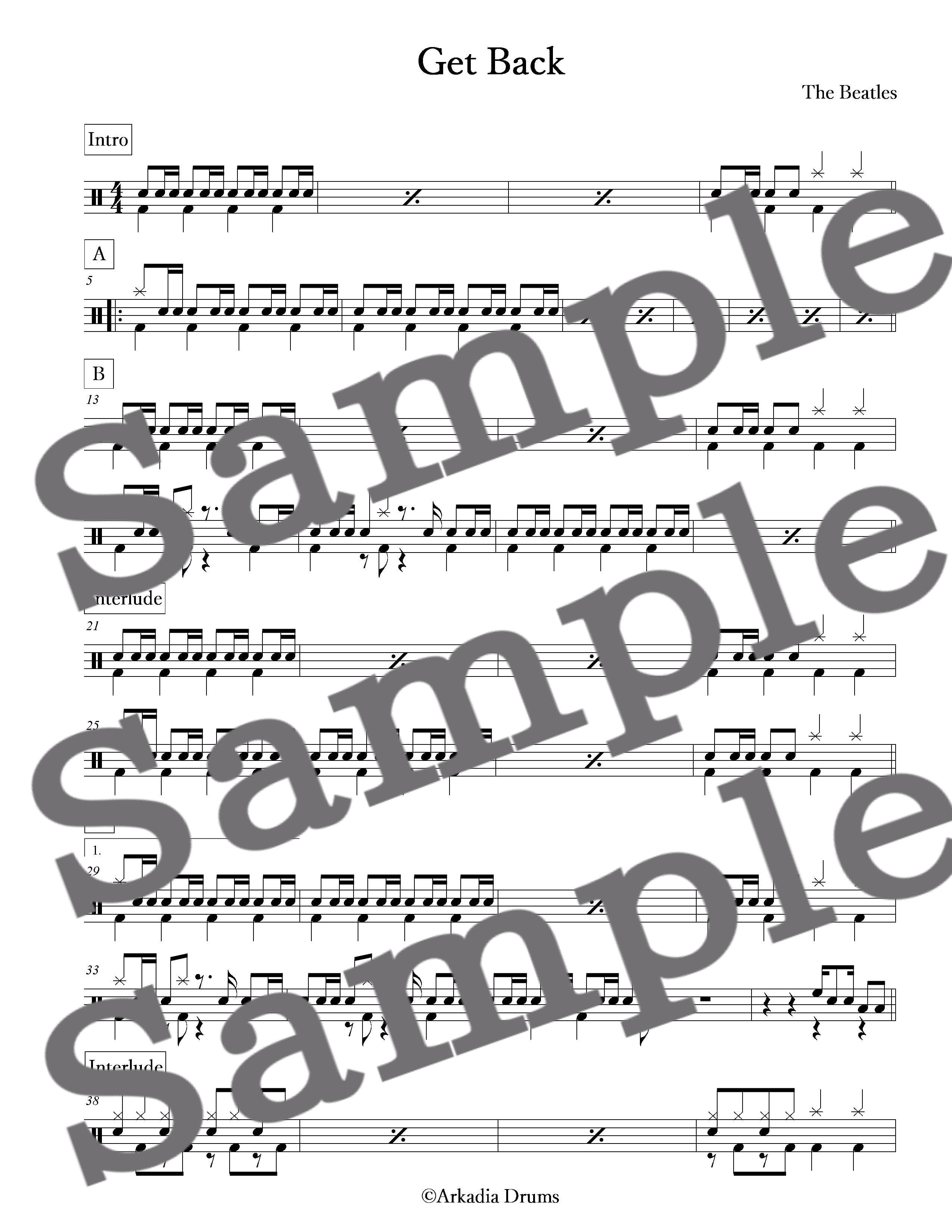Get Back（The Beatles） | Arkadia Drums