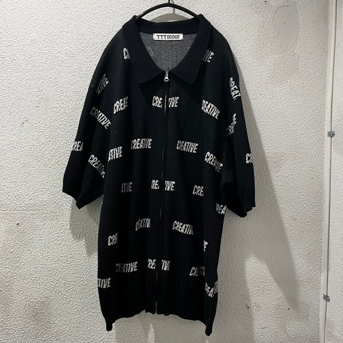 TTT_MSW creativedrugstore ティーモダンストリートウェア 半袖ニットシャツ ジップニットシャツ　SIZE M.19SS-KT-002-CDS【表参道t】