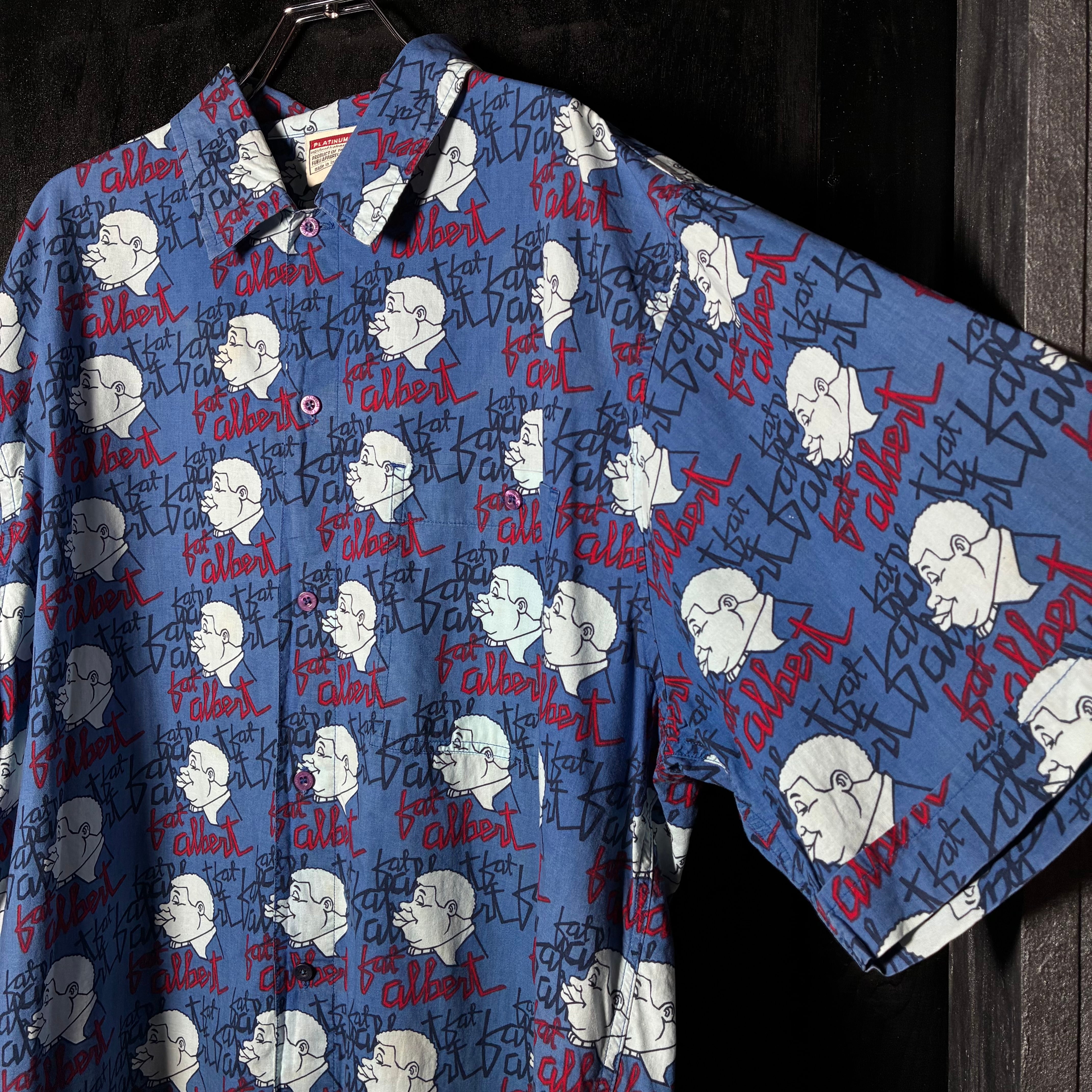 PLATINUM FUBU S/S Shirt プラチナムフブ 総柄半袖シャツ | 古着屋 the
