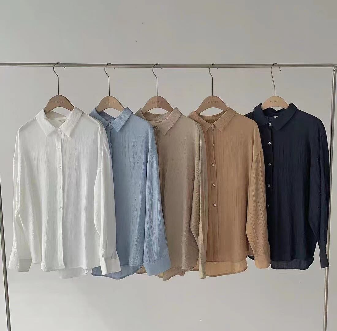 オーバーシルエット シアーシャツ　AJ2205-620