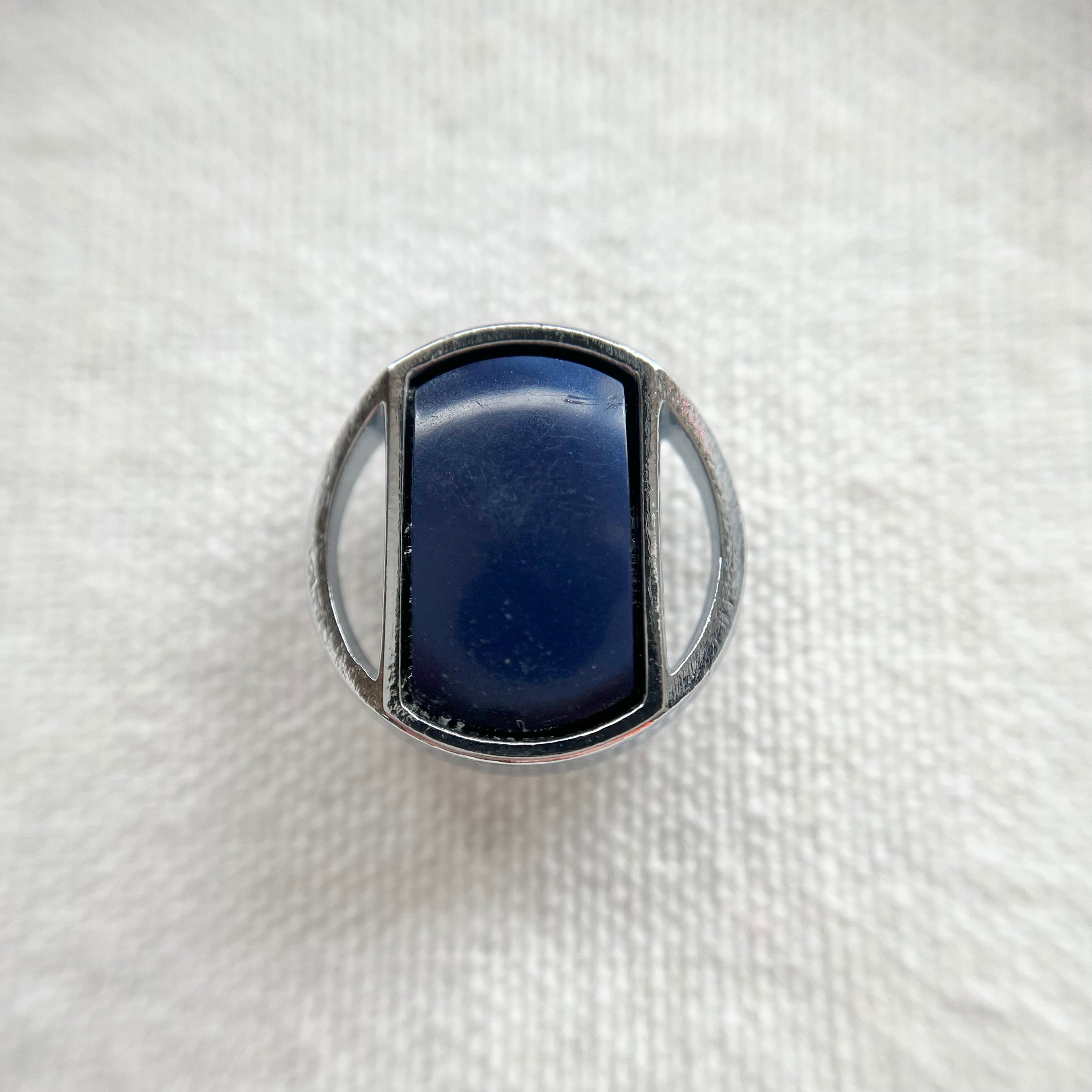 ネイビータイル調×シルバーフレーム 18㎜