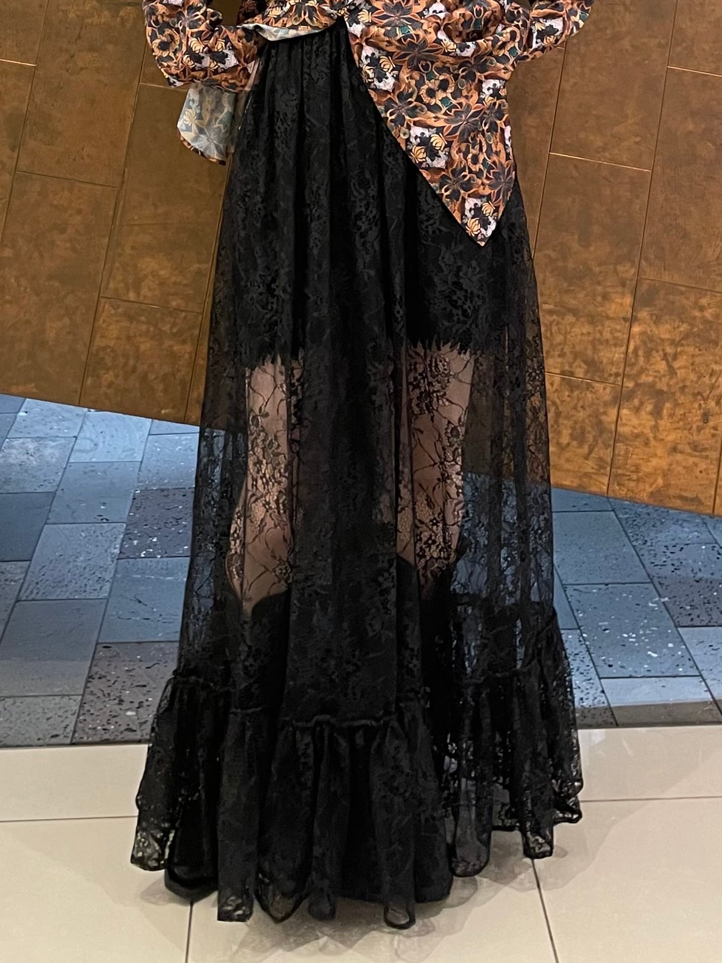 24aw今季物！フミエタナカfumietanaka2wayレーススカート pa 