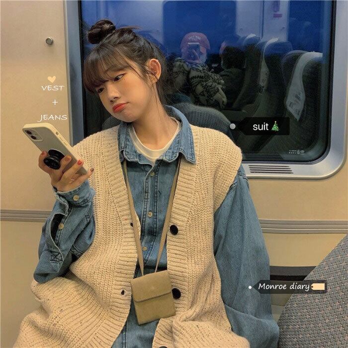 スタンダードニットジャケット レディーススプリングオータムVネックセーター カーディガン レトロ 春物 秋物 モンロー14303386411