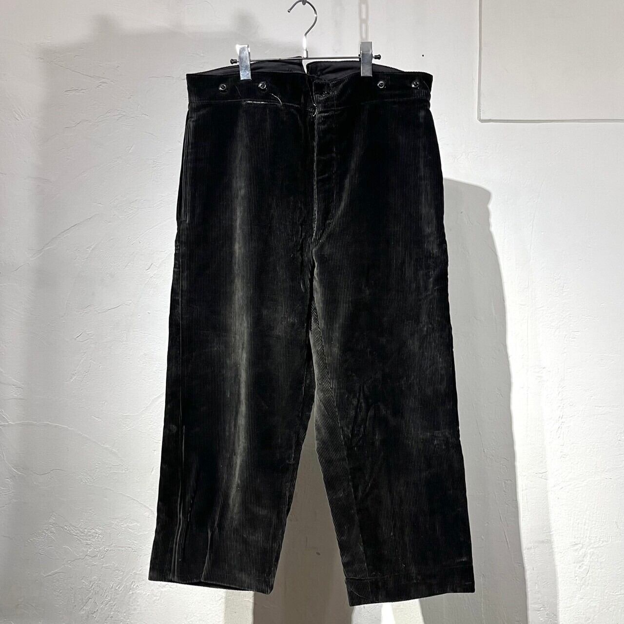 30s LEPEE French Work Black Corduroy Work Pants