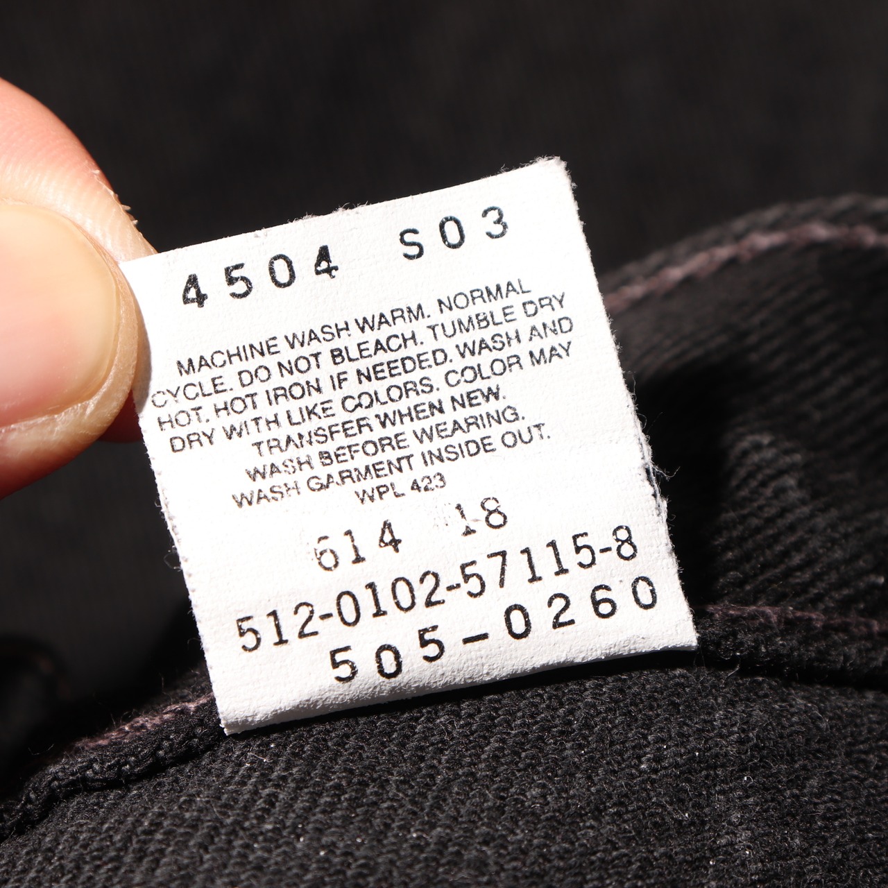 極美品 33×30 Levi’s 505 USA サルファーブラックデニムパンツ 02年 リーバイス