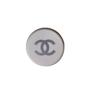 【VINTAGE CHANEL BUTTON】プリントココマークシルバー ボタン 14mm C-25055