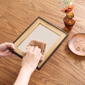 卓上ミラー ナチュラル フォトフレーム インテリア モダン 木目調 折りたたみ コンパクト ミラー 鏡 北欧  ( G0005 )