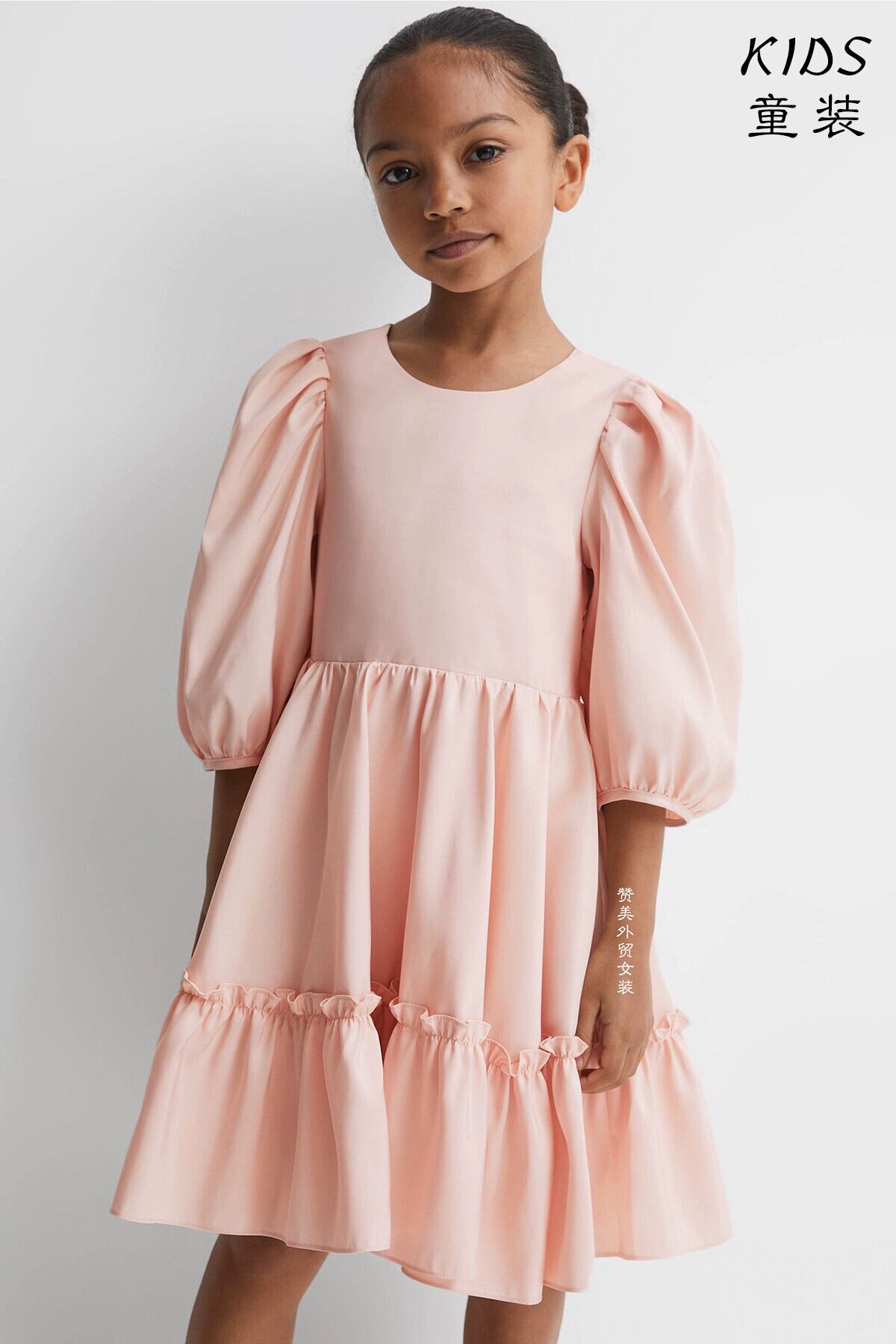 ヴィンテージ フランス 小花柄コットンドレス ヴィンテージ フランス 小花柄コットンミニドレス ピンクの優しい可愛