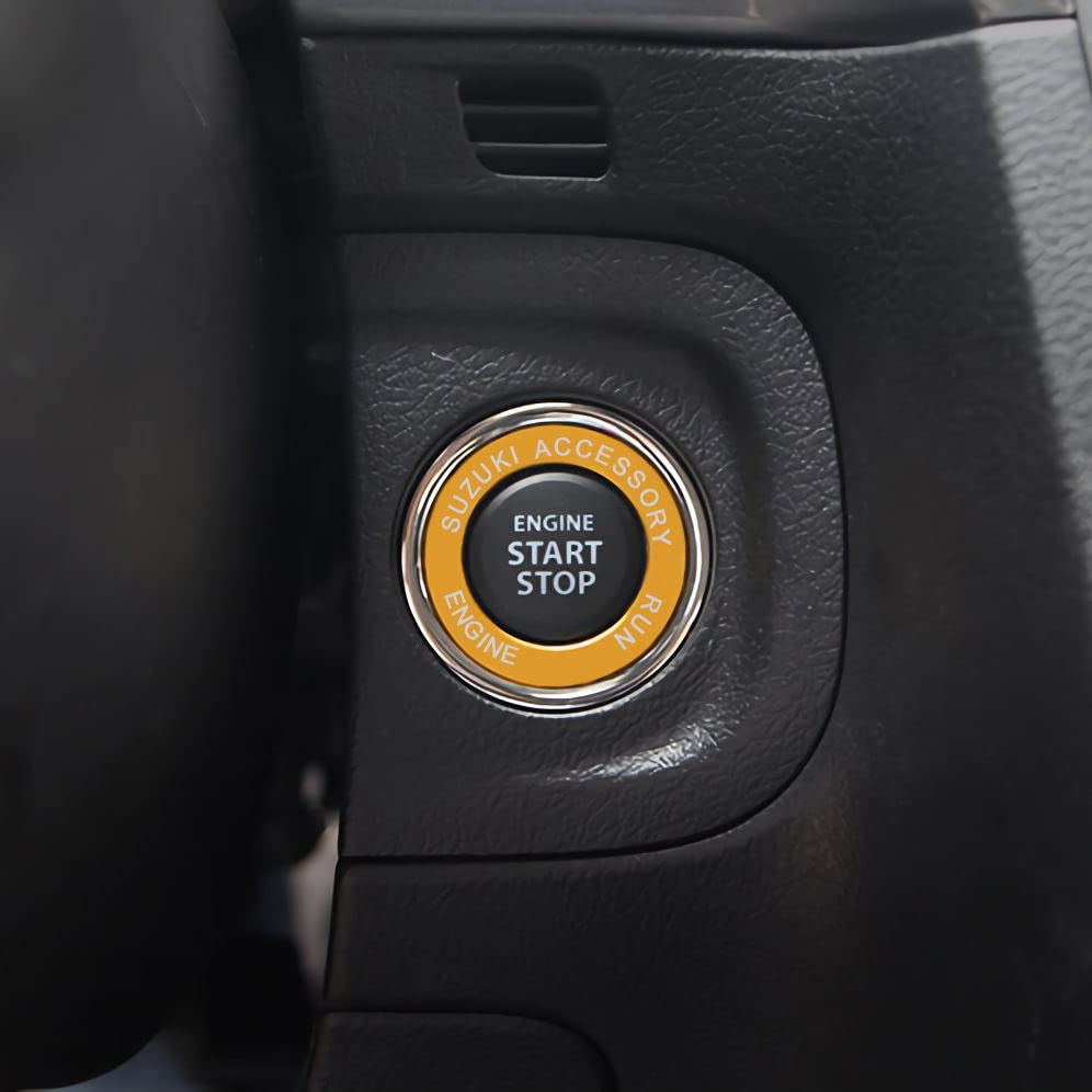 【特価処分】適用 スズキ エスクード クロスビー スイフト sx4 ジムニー アルトワークス ハスラー ワゴンr アルミ合金 エンジンスタートリング (ゴールド)