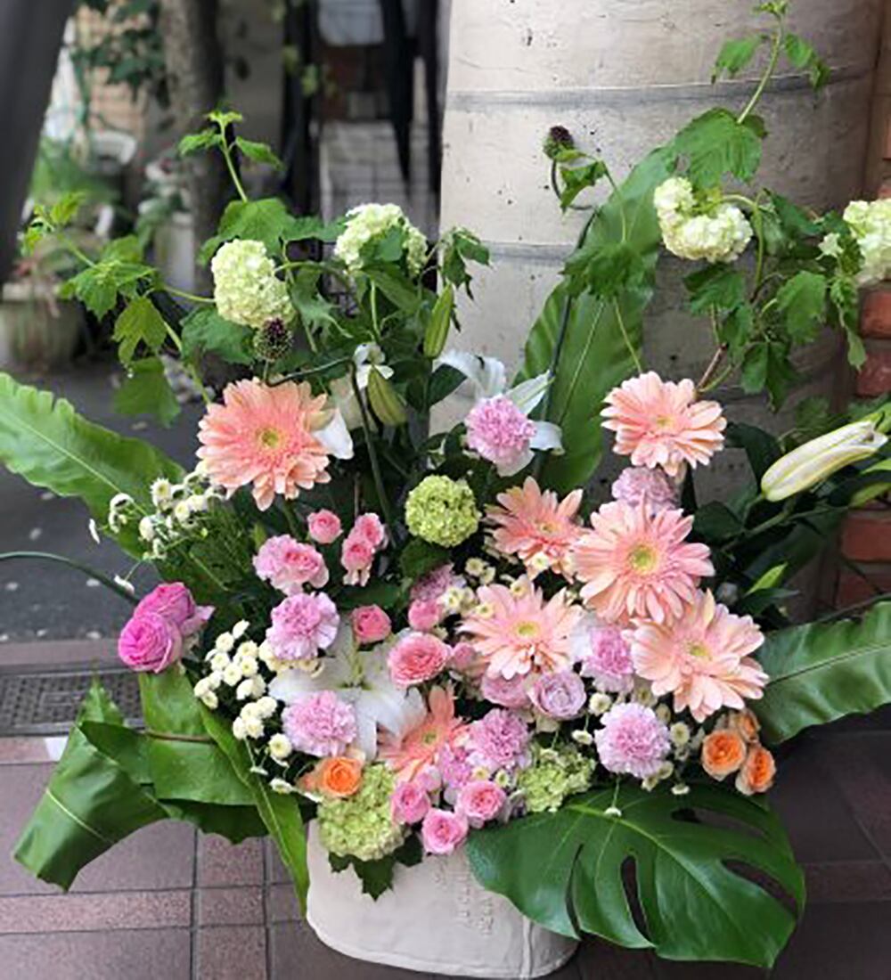 ◇ロウ花の華やかなアレンジメント◇陶器のような艶と感触を持っ ◇ロウ花の華やかなアレンジメント◇陶器のような艶と感触を持っ