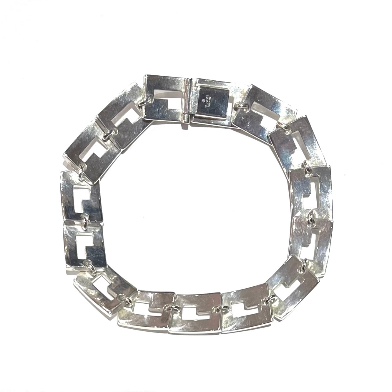 グッチ ブレスレット スクエアG ロゴ リンク チェーン シルバー 925 刻印 グッチ ブレスレット スクエアG ロゴ リンク チェーン シルバー 925