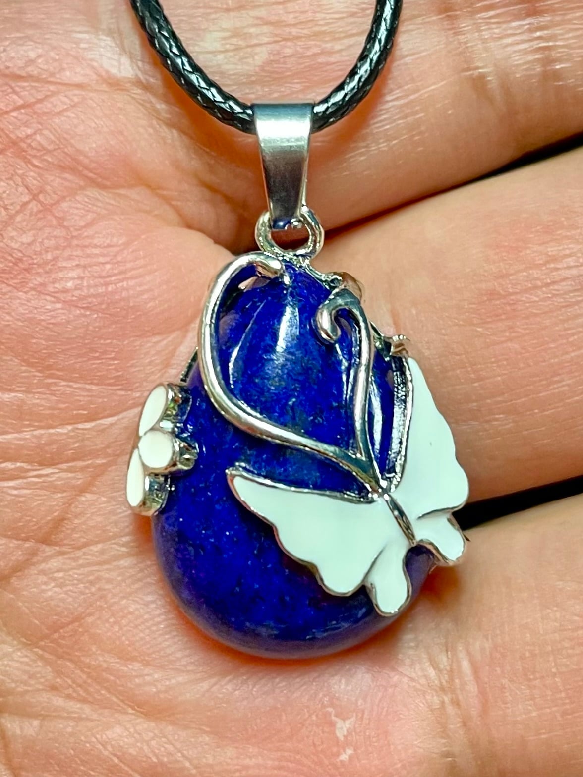 8) 「ラピスラズリ」フラワー&バタフライPT