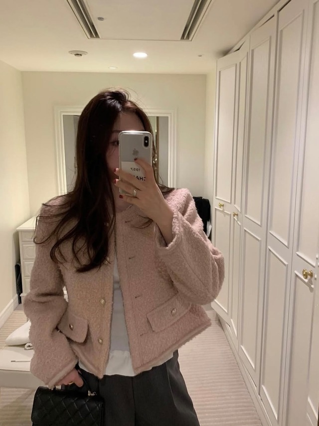 (予約) pretty young thing / Snug wool tweed jacket 2color