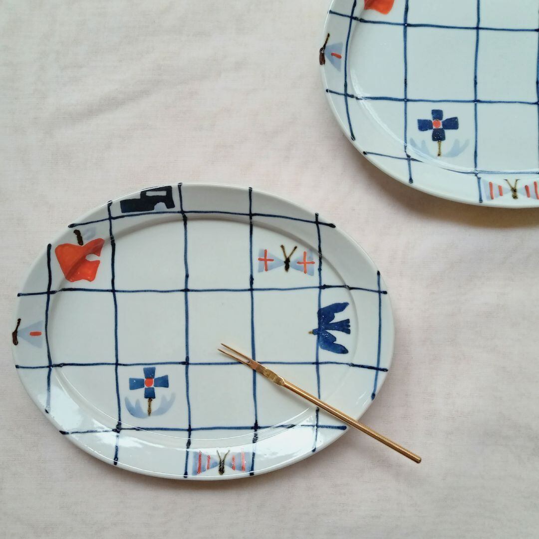 オーバル 大「Field Trip」 十二月窯