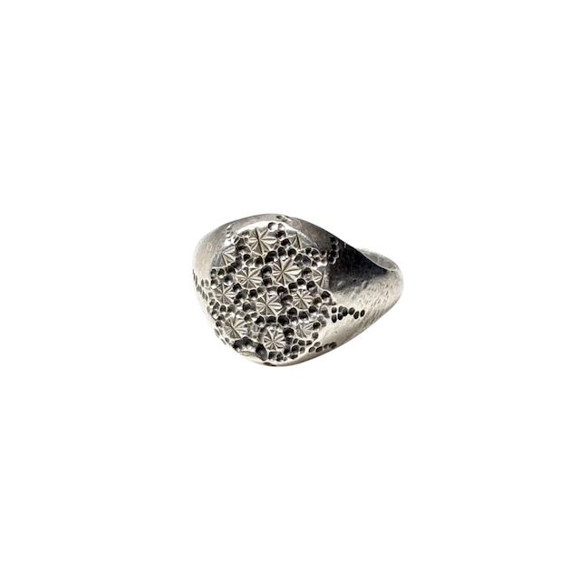 vintage c1975 silver engraved signet ring