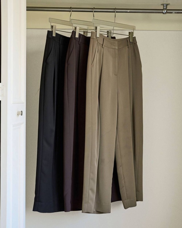【 anuke 】Twill Satin Pants