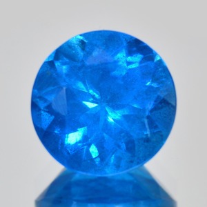 ◆加工可 ソ付 アパタイト 0.941ct ルース ラウンド ネオンブルー