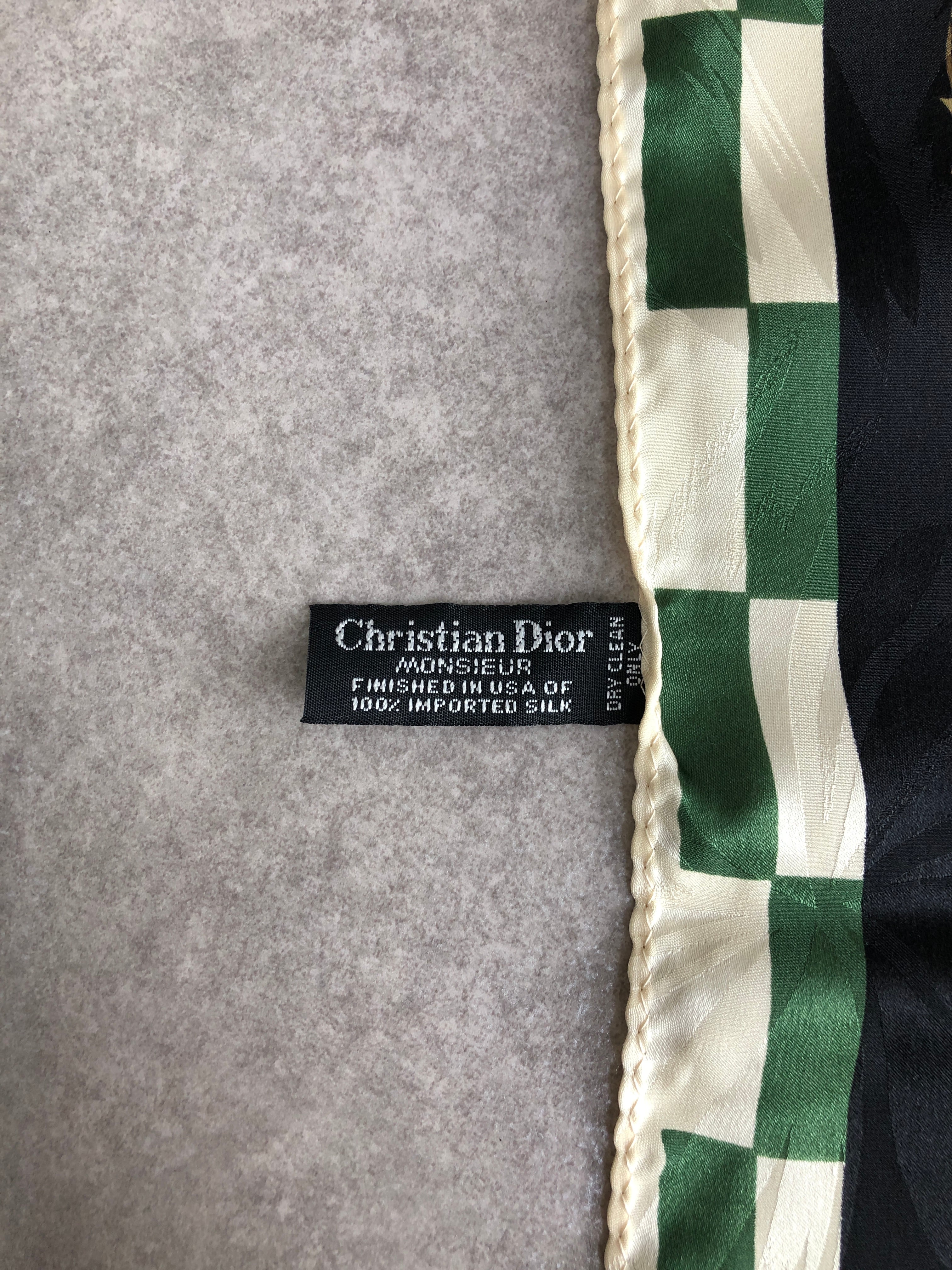 Christian Dior クリスチャン ディオール 船 スカーフ グリーン