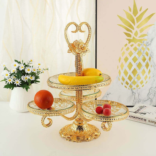 ヨーロッパ風 錬鉄ゴールド フルーツ プレート