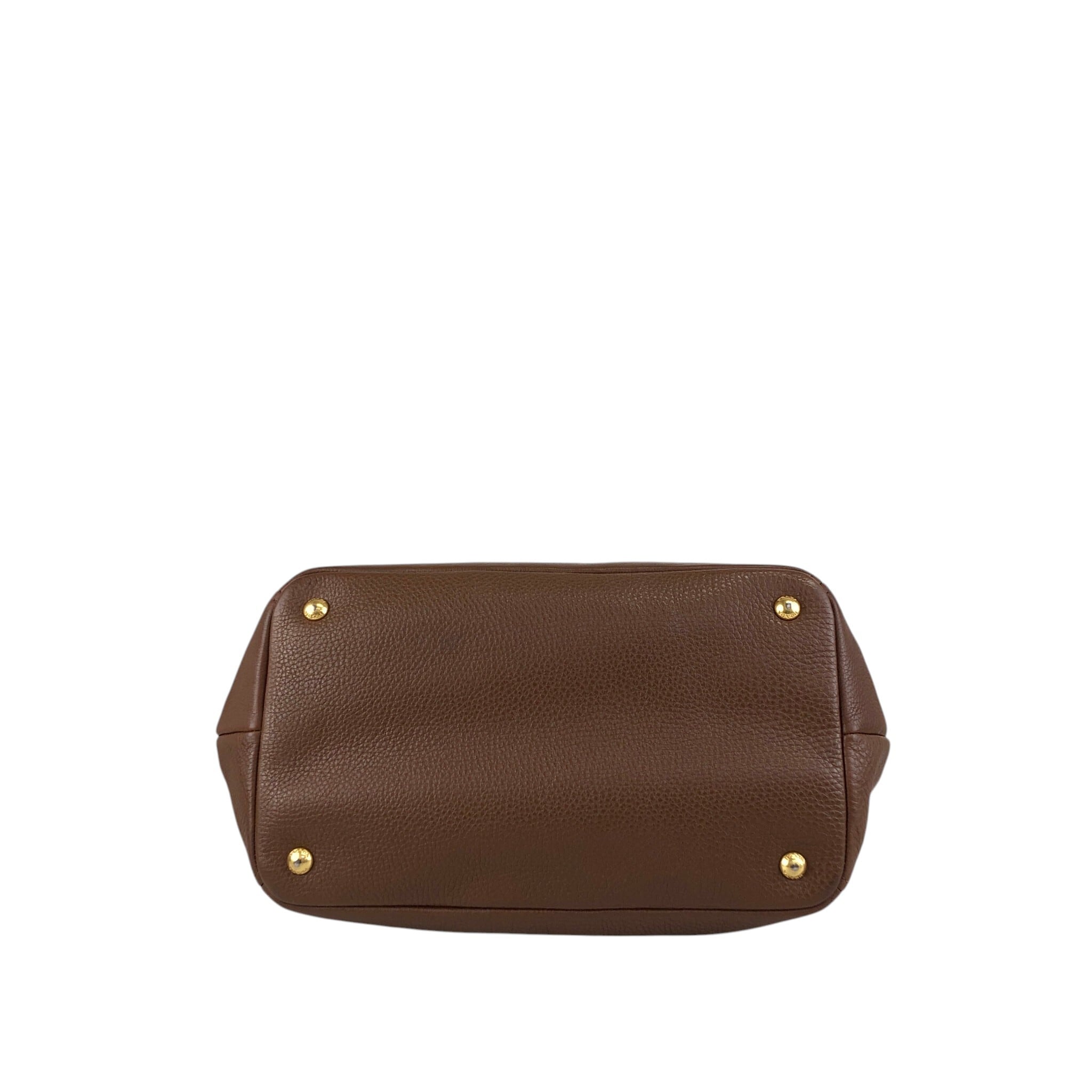 PRADA プラダ ショルダーバッグ ブラウン ロゴ レザー 2WAY vintage